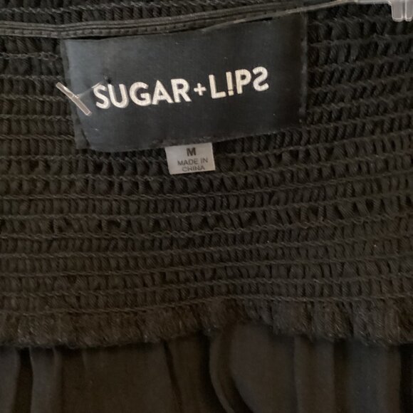 SugarLips Dress Size Medium Boho Off-The-Shoulder Embroidered Long Sleeves - Picture 2 of 8